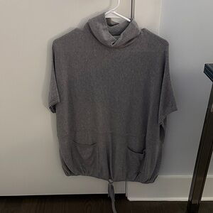 Charcoal Turtleneck Top